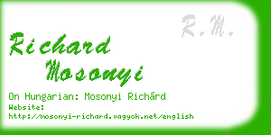 richard mosonyi business card